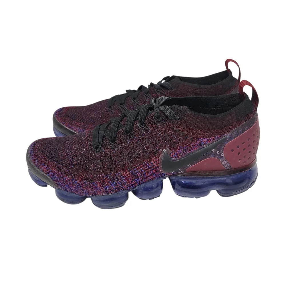 Nike ViporMax Burgundy Blue Black Women's Athletic Shoes Size 7.5